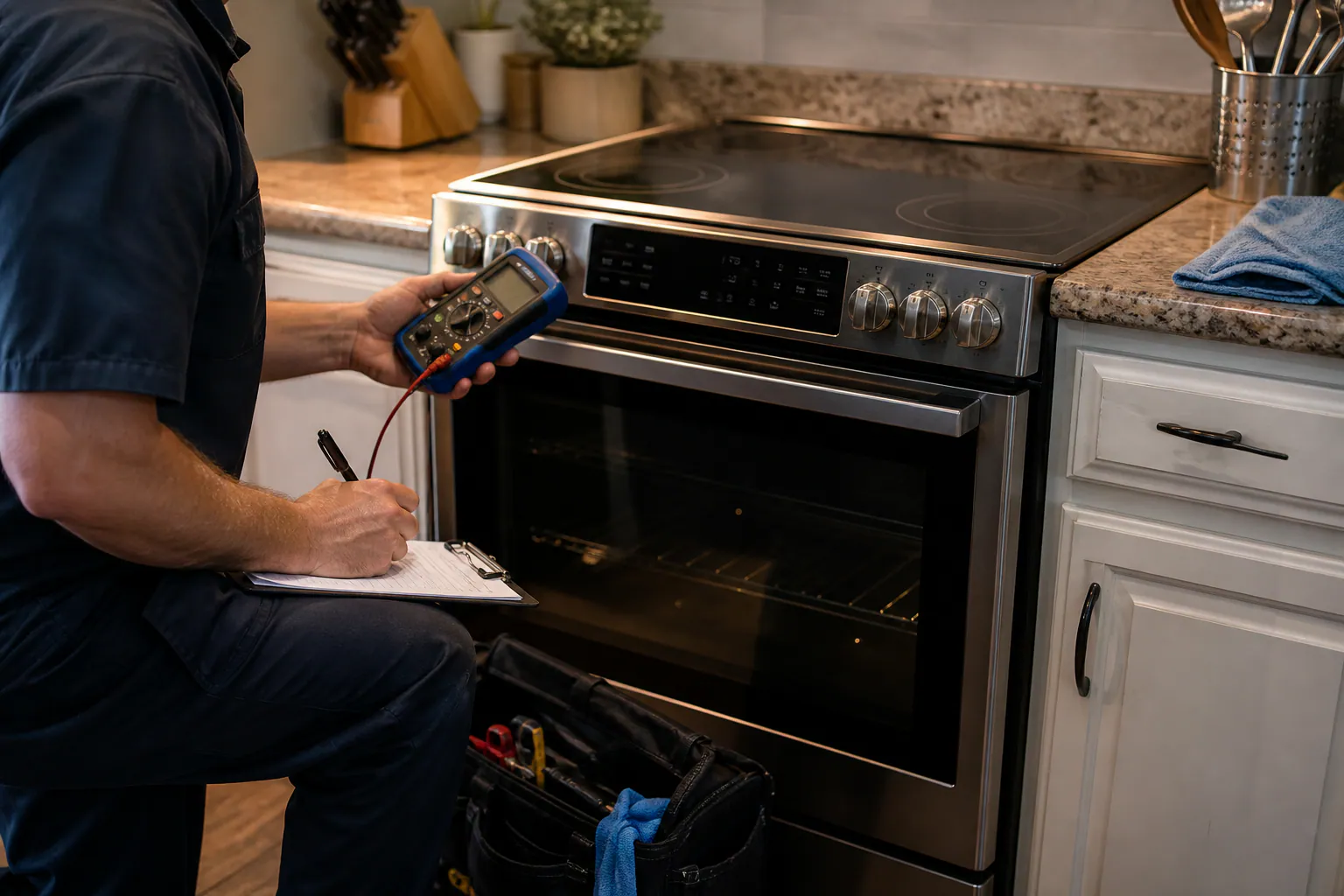 An oven diagnostic visit.