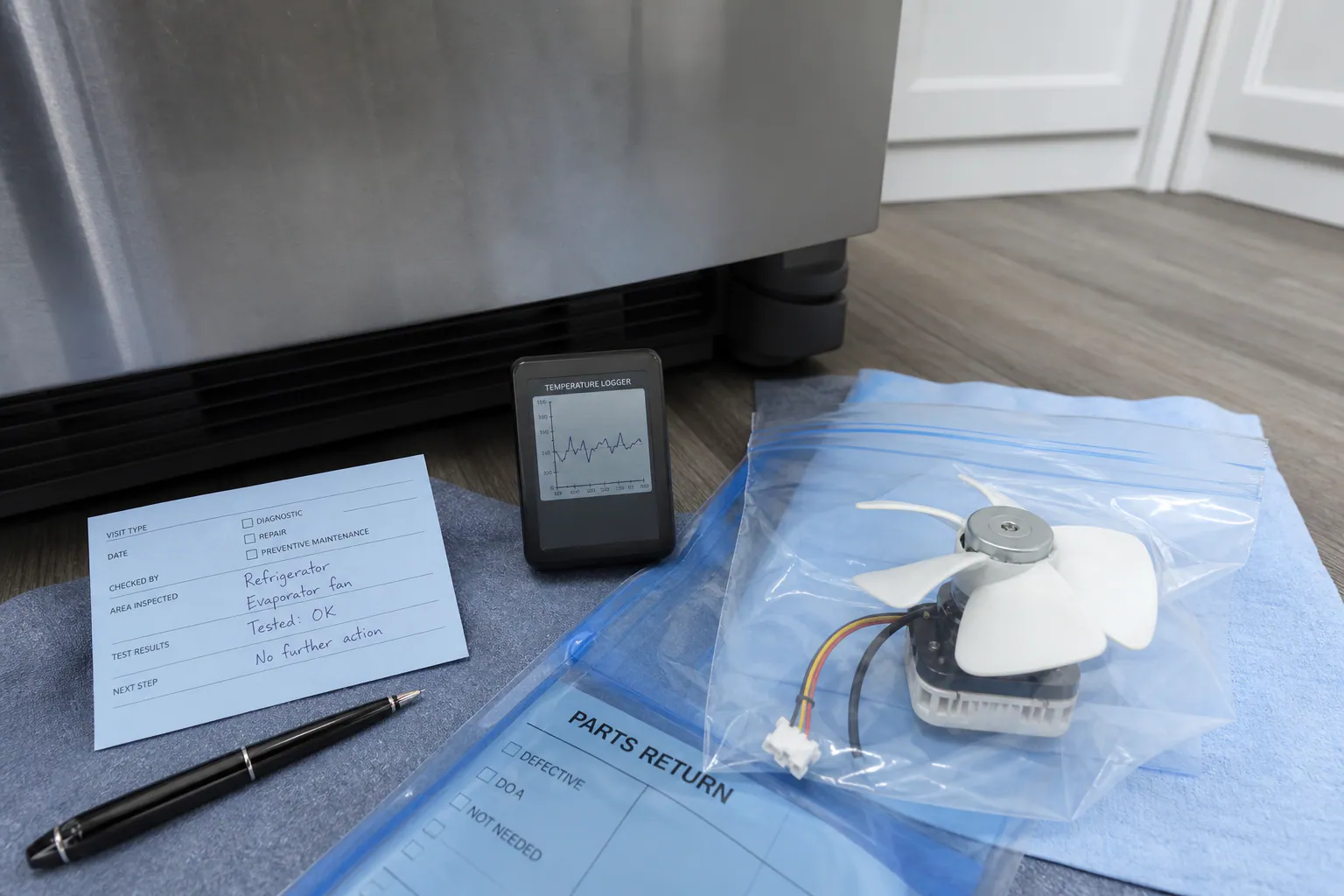 A refrigerator cooling diagnosis record.